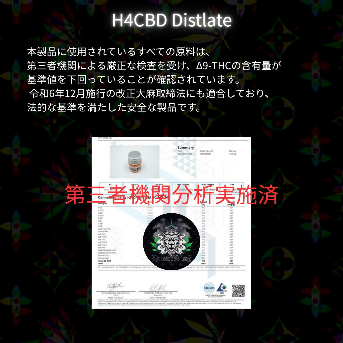 【H4CBH INDICA liquid &KING CBG JOINT セット】 ・新基準対応